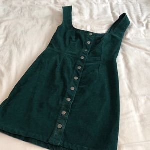 Urban Outfitters, Emerald green corduroy dress